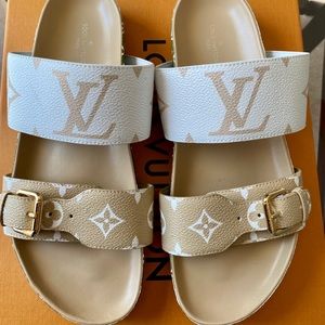 Louis Vuitton Monogram Bom Dia Flat Mule Sandals